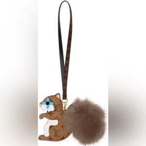 Louis Vuitton Squirrel & Mink fur bag charm BNIB
